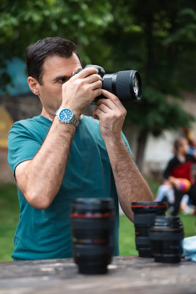 Fotógrafo en acción Fotógrafo en acción